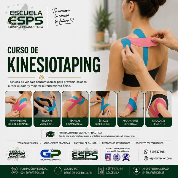 Curso de Kinesio Taping o VNM Vendaje Neuro Muscular en Vigo, Coruña, Pontevedra, Santiago, Lugo, Orense, Ferrol, Oporto, Lisboa