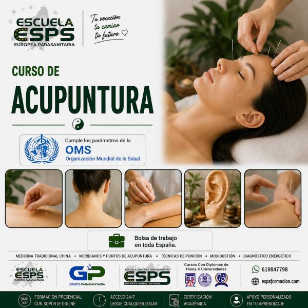 Curso de Acupuntura en Galicia segun parámetros de la OMS