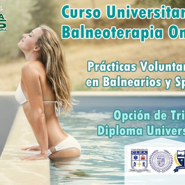 curso de balneoterapia Universitario online. Curso Universitario de Balneoterapia Online