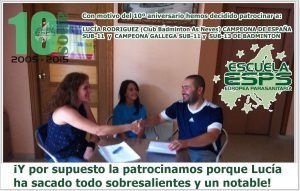 La escuela europea parasanitaria patrocina a la campeona de España de Bádminton