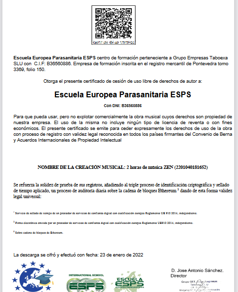Música libre de derechos con certificado de uso exclusivo. Música libre para masaje, spa, wellness, relajación, masajistas, meditación...