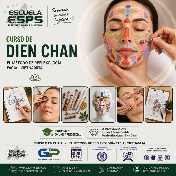 curso de facioterapia Dien Chan. Formación en facioterapia Dien Chan, multireflexología. Método vietnamita de facioterapia en Vigo, Coruña, Santiago. Cursos de facioterapia Dien Chan Galicia
