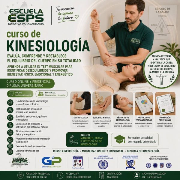 curso de kinesiología online y presencial en Vigo, Coruña, Santiago, Pontevedra, Cursos de Kinesiología en Galicia