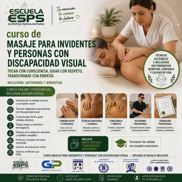 curso de masaje para invidentes y personas con discapacidad visual