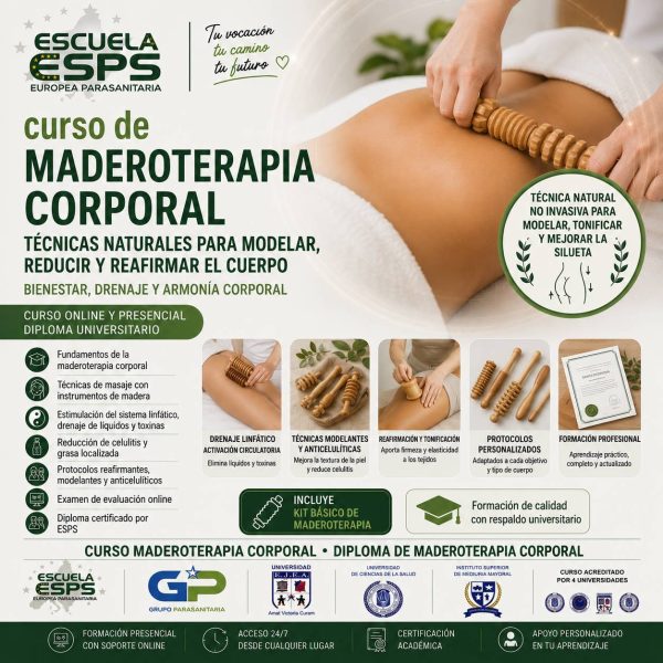 Curso de maderoterapia. Curso de maderoterapia facial y curso de maderoterapia corporal