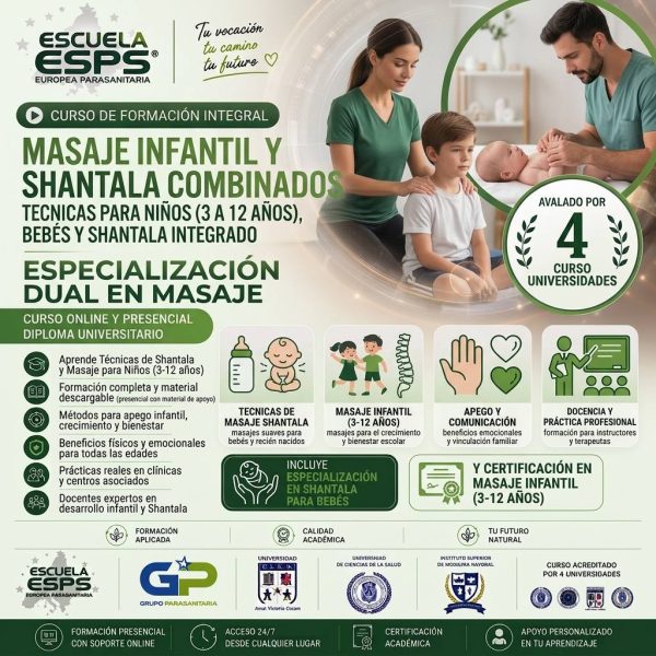 Curso de masaje infantil y Shantala en Vigo, Coruña, Pontevedra, Santiago de Compostela