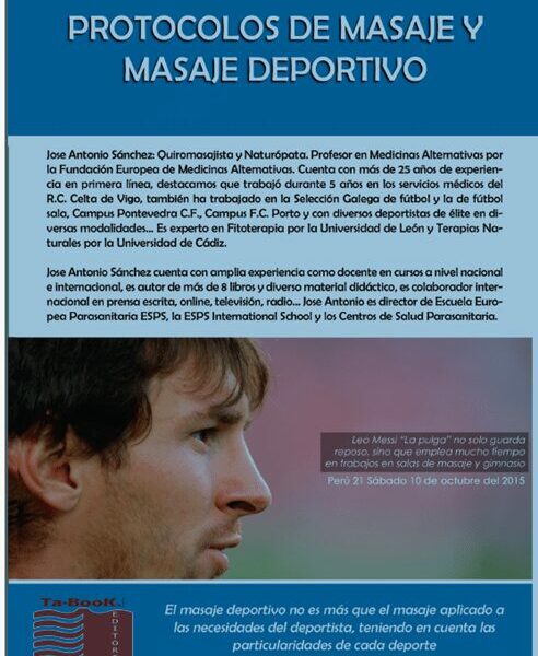 libro de masaje y masaje deportivo. protocolos para alumnos y estudiantes de quiromasaje
