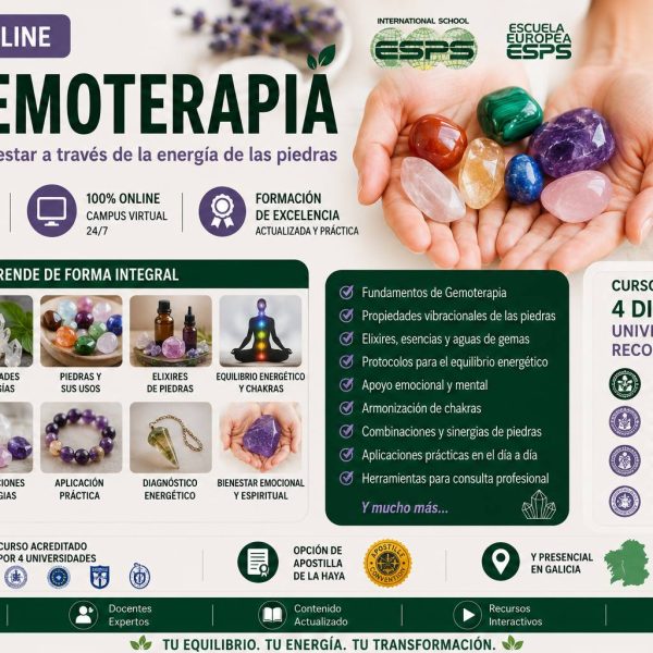 CURSO DE GEMOTERAPIA ONLINE ESPS ACREDITADO