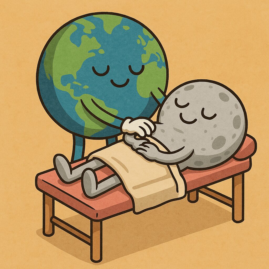 LA TIERRA DA MASAJES A LA LUNA