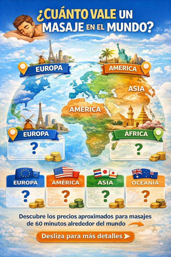 cuanto vale un masaje en cada uno de los países del mundo