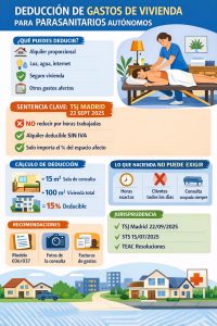 deduccion de gastos de vivienda para parasanitarios, masajistas, osteópatas, acupuntores, naturópatas, parasanitarios