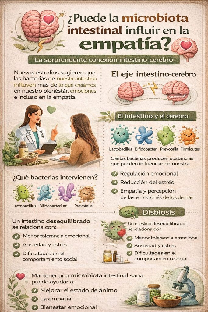 ¿Puede la microbiota intestinal influir en la empatía