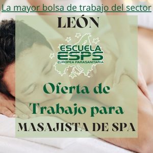 Oferta laboral en León para masajista de Spa
