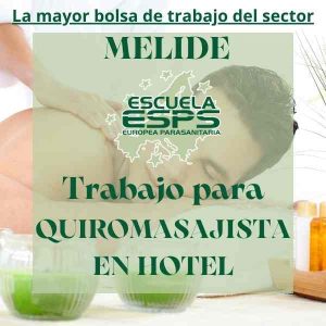 Oferta laboral para quiromasajista en Melide, Oferta de Empleo en Melide, buscamos masajista a jornada completa