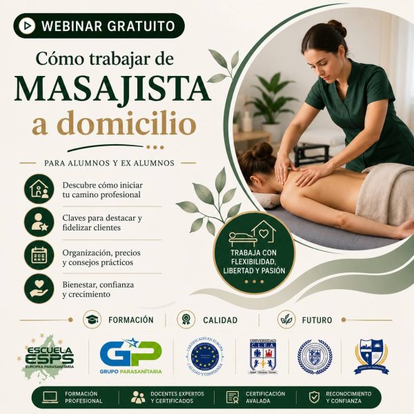 webinar trabajar de masajista a domicilio