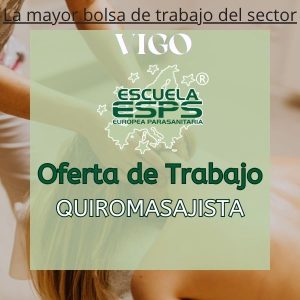 Trabajo para quiromasajista en Vigo